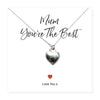 Mum You're The Best Sterling Silver Chain Heart Necklace & Gift Card