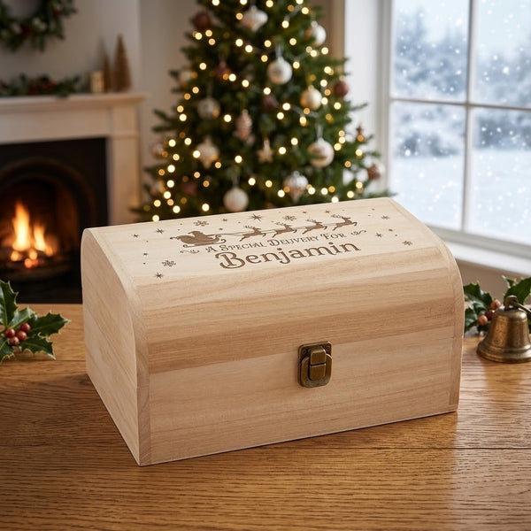 Personalised Santa's Special Delivery Christmas Eve Chest