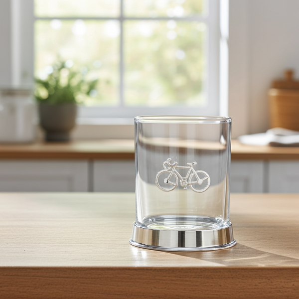 Personalised Cycling Icon Pewter Tumbler
