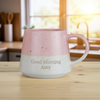 Personalised Pink Dipped Speckled Ceramic Mug