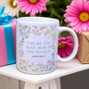 Best Mum Personalised Ceramic Floral Mug