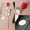 Personalised Silver Plated Rose With Red Bud