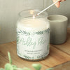 Personalised Botanical Large Scented Jar Wax Candle
