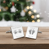 Personalised Hands and Feet New Baby Square Cufflinks