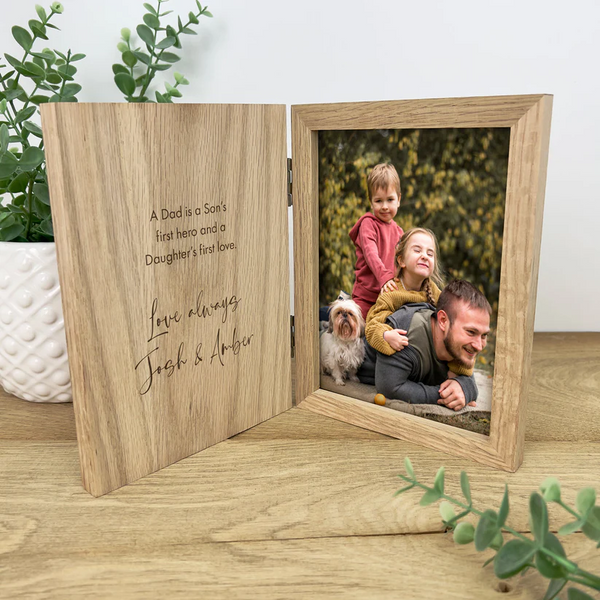 Personalised Any Occasion Wooden Book Photo Frame 7" x 5" Photo