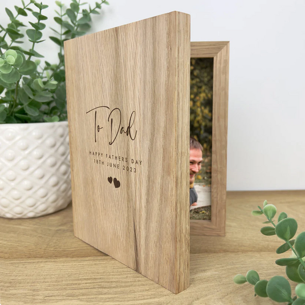 Personalised Any Occasion Wooden Book Photo Frame 7" x 5" Photo