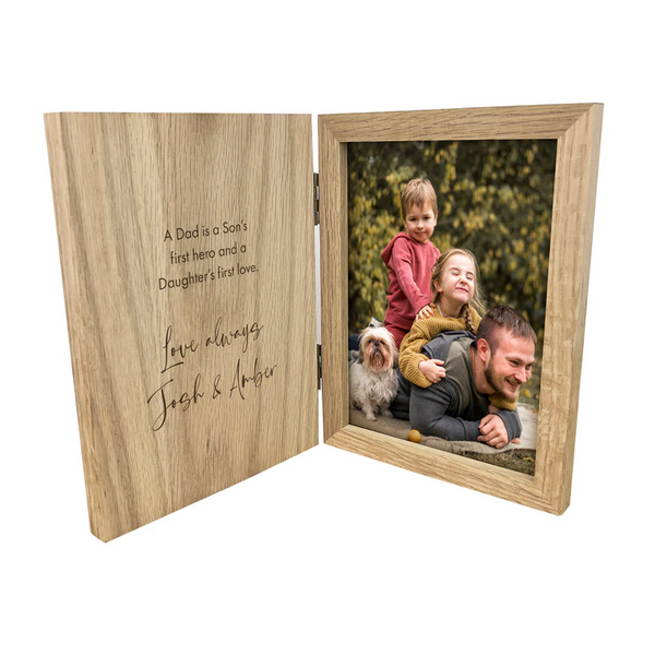 Personalised Any Occasion Wooden Book Photo Frame 7" x 5" Photo