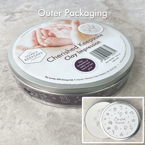 Baby Hand or Foot Print Clay Impression Tin