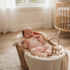 Baby Girls Sleepsuit, Blush Pink, Rainbow Print, 0-3 months