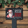 Personalised Traditional Santa Please Stop Here slate Sign