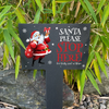 Personalised Cartoon Santa Please Stop Here slate Sign
