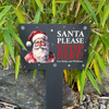 Personalised Traditional Santa Please Stop Here slate Sign