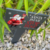 Personalised Cartoon Santa Please Stop Here slate Sign