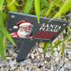 Personalised Traditional Santa Please Stop Here slate Sign