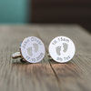 Personalised New Daddy Cufflinks Silver Finish
