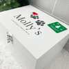 Personalised White Wooden Santa Hat Paws Pet Christmas Eve Box