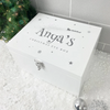 Personalised White Wooden Santa Sleigh Christmas Eve Box