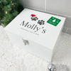 Personalised White Wooden Santa Hat Paws Pet Christmas Eve Box