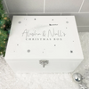 Personalised White Wooden Couples Christmas Eve Box
