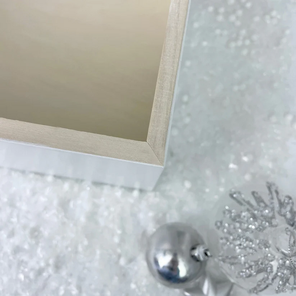 Personalised White Wooden Couples Christmas Eve Box
