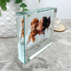 Personalised Pet Heart & Paw Photo Upload Crystal Token