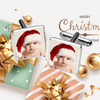 Personalised Photo Upload Christmas Cufflinks Silver Finish