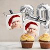 Personalised Photo Upload Christmas Cufflinks Silver Finish