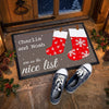Personalised Festive Stockings Christmas Indoor Doormat
