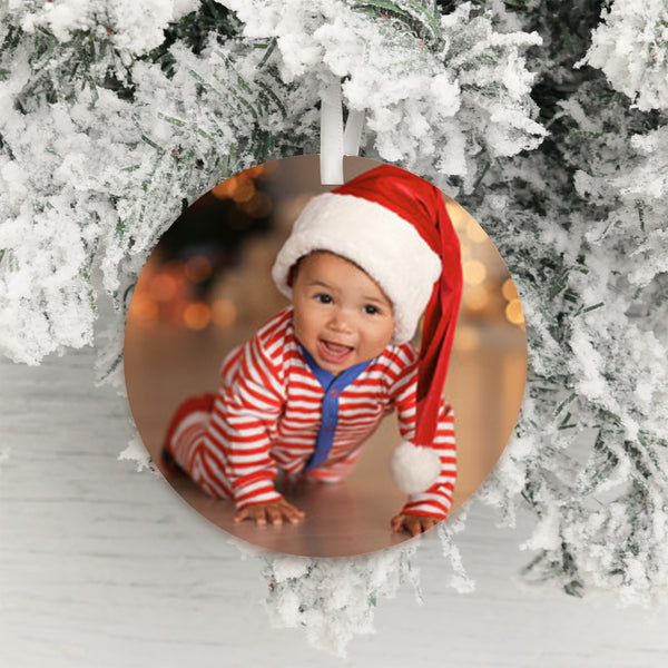 Personalised Double Side Photo Upload Hanging Decoration