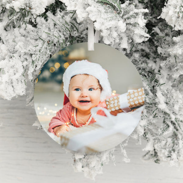 Personalised Double Side Photo Upload Hanging Decoration