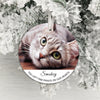 Personalised Paw Prints On Our Hearts Photo Upload Hanging Decoration