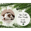 Personalised Pawprints on Our Hearts Photo Upload Hanging Decoration