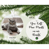 Personalised Pawprints on Our Hearts Photo Upload Hanging Decoration