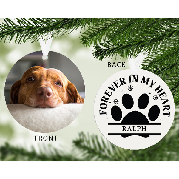 Personalised Forever In my Heart Photo Upload Pet Hanging Decoration