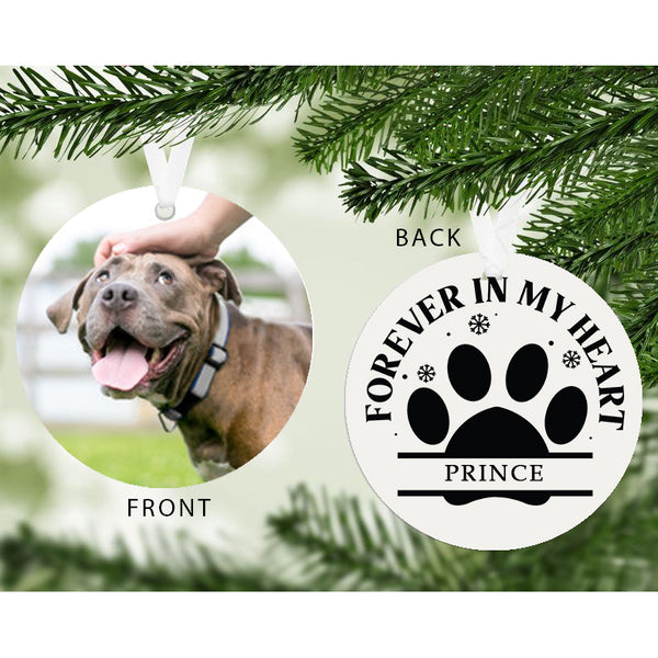 Personalised Forever In my Heart Photo Upload Pet Hanging Decoration