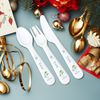 Personalised The Snowman and the Snowdog 3 Piece Plastic Cutlery Set