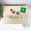 Personalised Santa Hat Paws Pet Christmas Eve Box
