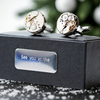 Personalised Stainless Steel Engraved Gear Movement Cufflinks