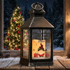 Personalised Christmas Gonk Black LED Lantern
