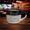 Personalised Black Dipped Dash Ceramic Mug