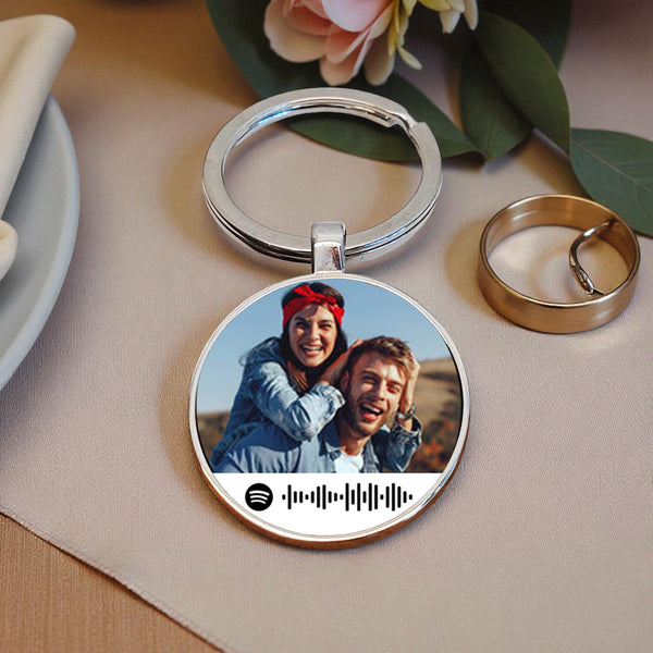 Personalised Favourite Song Photo Upload Key Ring