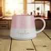 Personalised Name Pink Speckled Ceramic Mug