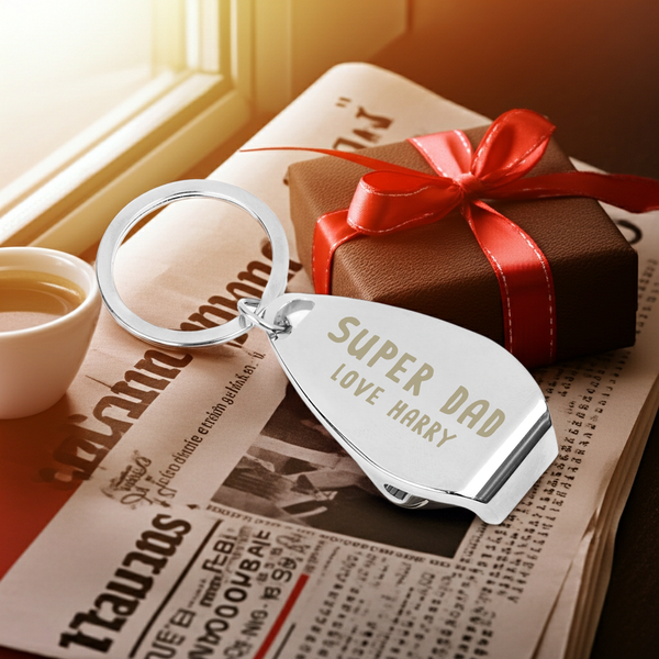 Personalised Super Dad Bottle Opener Keyring