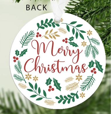 Personalised Merry Christmas Acrylic Photo Upload Hanging Decoration