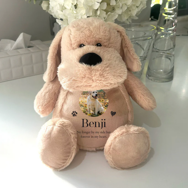 Personalised Paw Prints Heart Voice Record Photo Upload Memorial Dog