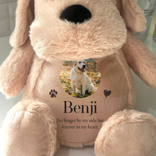 Personalised Paw Prints Heart Ashes Photo Upload Memorial Dog