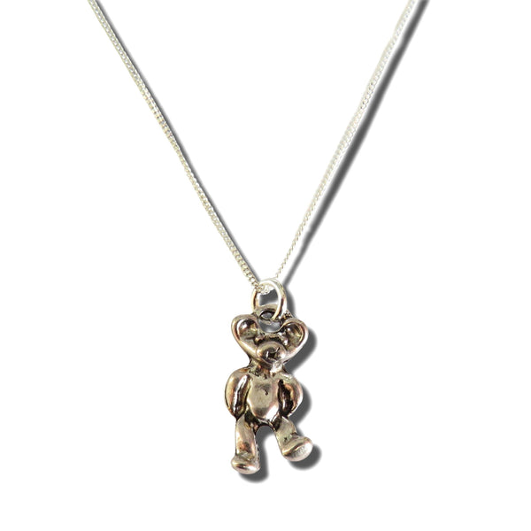 Girls Teddy Sterling Silver Chain Necklace