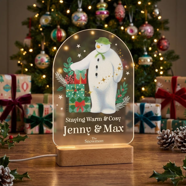 Personalised The Snowman Christmas Wishes LED sign