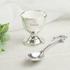 Personalised Silver Plated Egg Cup & Spoon