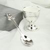 Personalised Silver Plated Egg Cup & Spoon